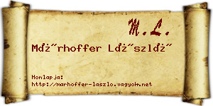 Márhoffer László névjegykártya