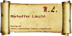 Márhoffer László névjegykártya