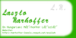 laszlo marhoffer business card